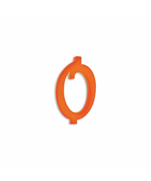 NUMERO  0  ARANCIO H 7 CM