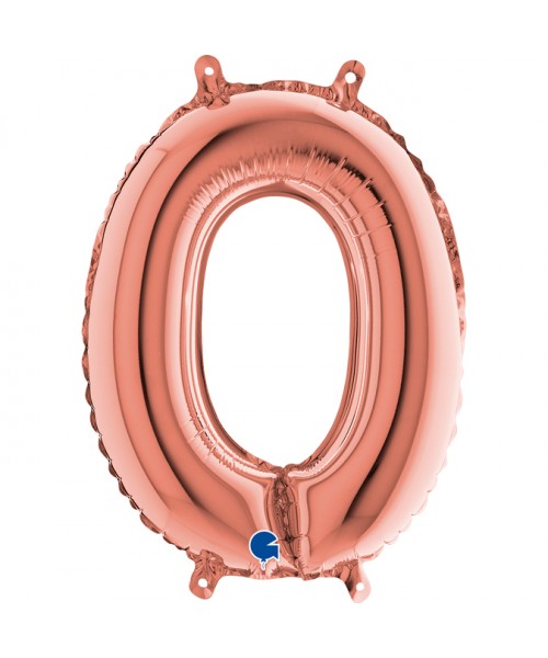 NUMERO MYLAR MEDIO ROSE GOLD 0 35H - L'Officina delle feste