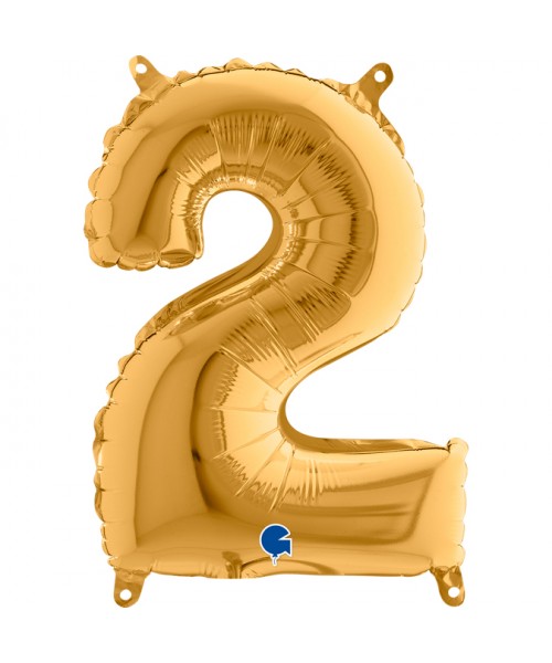 NUMERO MYLAR MEDIO ORO 2 CM. 35 - L'Officina delle feste