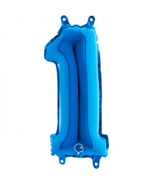 NUMERO MYLAR MEDIO BLU 1 CM. 35 - L'Officina delle feste
