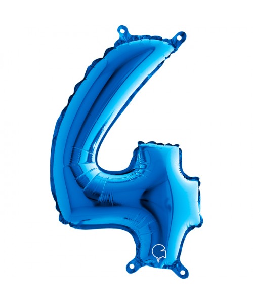 NUMERO MYLAR MEDIO BLU 4 CM. 35 - L'Officina delle feste