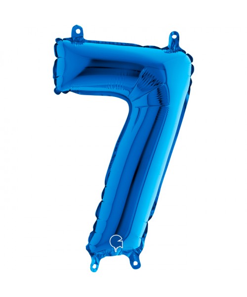NUMERO MYLAR MEDIO BLU 7 CM. 35 - L'Officina delle feste