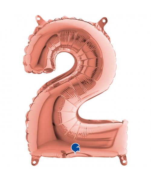NUMERO MYLAR MEDIO ROSE GOLD 2 CM.35 - L'Officina delle feste