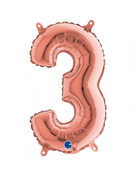 NUMERO MYLAR MEDIO ROSE GOLD 3 CM.35 - L'Officina delle feste NUMERO MYLAR MEDIO ROSE GOLD 3 CM.35 - L'Officina delle feste