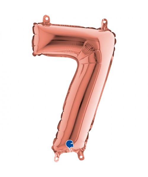 NUMERO MYLAR MEDIO ROSE GOLD 7 CM.35 - L'Officina delle feste