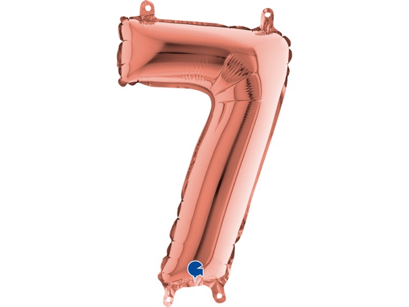 NUMERO MYLAR MEDIO ROSE GOLD 7 CM.35 - L'Officina delle feste