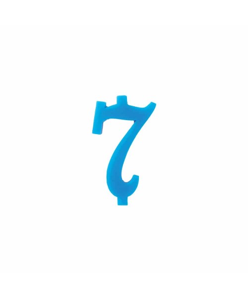 NUMERO  7  CELESTE  H 7 CM