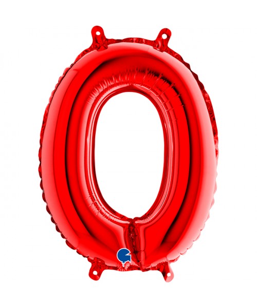 NUMERO MYLAR MEDIO ROSSO 0 CM. 35 - L'Officina delle feste