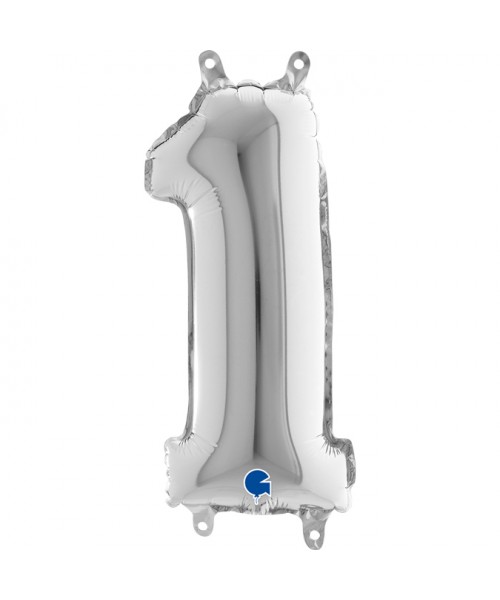 NUMERO MYLAR MEDIO SILVER 1 CM. 35 2