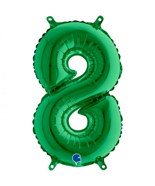 NUMERO MYLAR MEDIO VERDE 8 CM. 35 - L'Officina delle feste