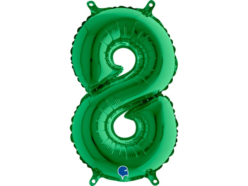 NUMERO MYLAR MEDIO VERDE 8 CM. 35 - L'Officina delle feste