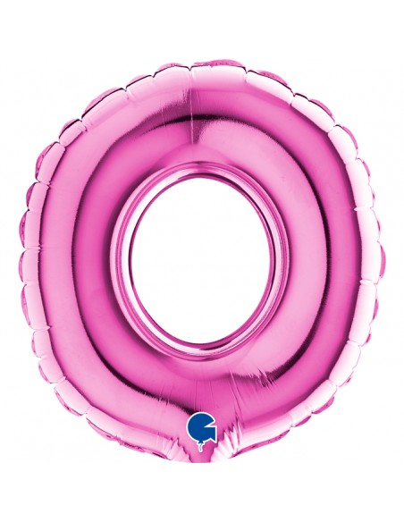 PALLONE NUMERO MYLAR MINI 0 (ZERO) FUCSIA CM.18 - L'Officina