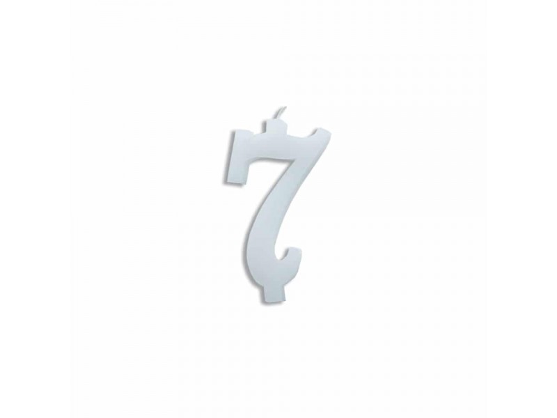 NUMERO  7  BIANCO H 7 CM