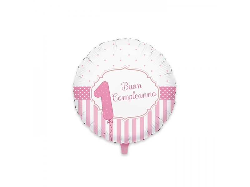 PALLONE MYLAR CM. 45 1° COMPL. ROSA - L'Officina delle feste