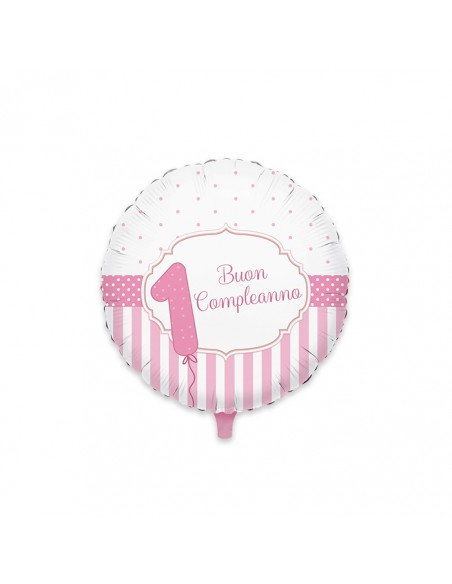 PALLONE MYLAR CM. 45 1° COMPL. ROSA - L'Officina delle feste