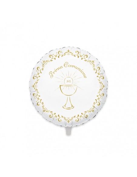 PALLONE MYLAR CM. 45 PRIMA COMUNIONE GOLD METAL - L'Officina PALLONE MYLAR CM. 45 PRIMA COMUNIONE GOLD METAL - L'Officina