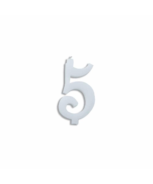 NUMERO  5  BIANCO H 7 CM