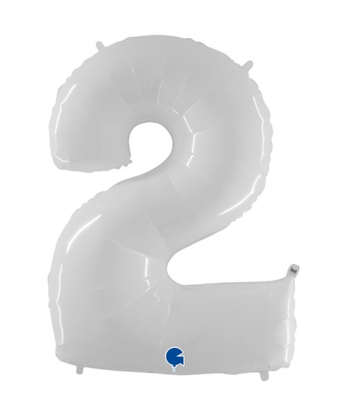 PALLONE MYLAR MEGA N. 2 BIANCO - L'Officina delle feste 2