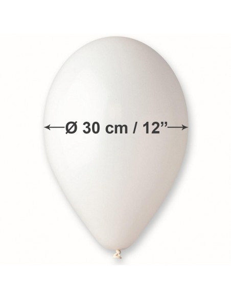 PALLONI LATTICE 12" PZ.100 BIANCO - L'Officina delle feste