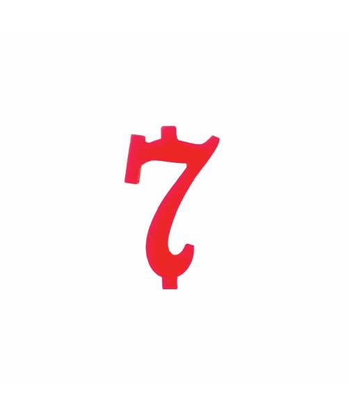 NUMERO  7  ROSSO H 7 CM