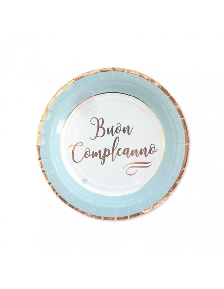 PIATTI BUON COMPL. CHIC CELESTE CM.18 PZ.8 - L'Officina delle