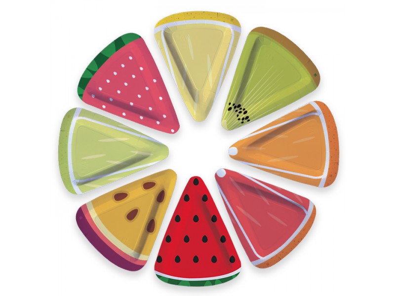 PIATTI MIX MACEDONIA PZ. 8 19x25CM. - L'Officina delle feste