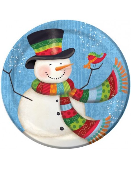 Piatto cm. 18 Snowman PZ. 8 - L'Officina delle feste