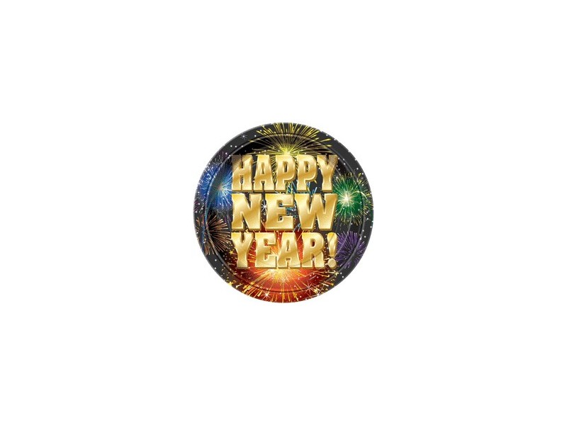 PIATTO PZ.8 FIREWORKS NEW YEAR CM.18 - L'Officina delle feste