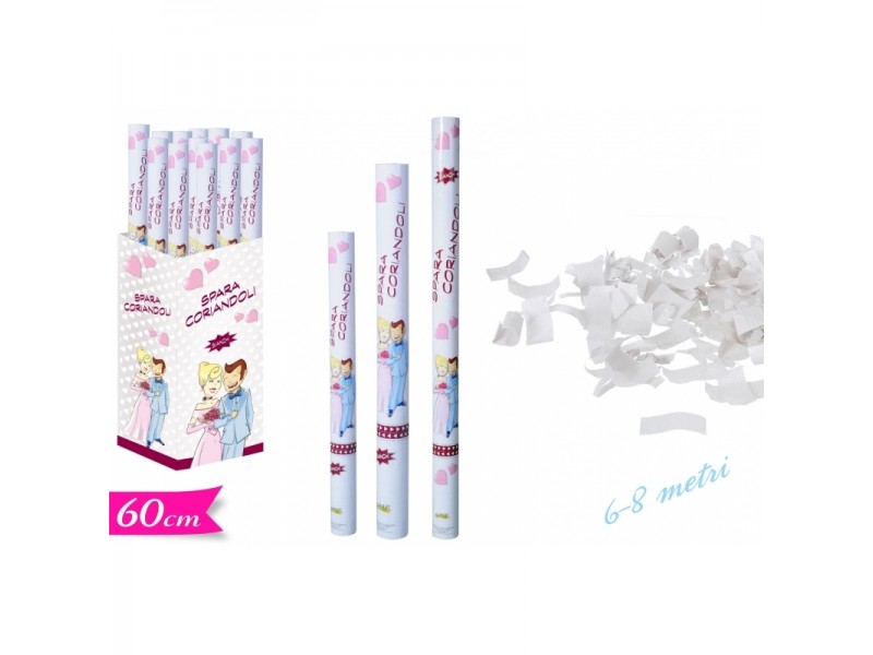 CANNON SPARACORIANDOLI CARTA BIANCHI 60CM 1PZ - L'Officina