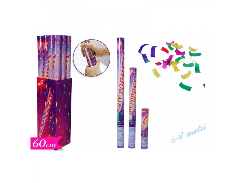 CANNON SPARACORIANDOLI CARTA MULTICOLOR 60CM. 1PZ - L'Officina