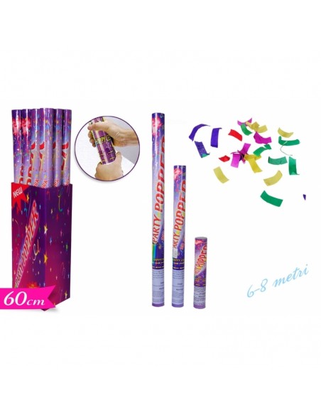 CANNON SPARACORIANDOLI CARTA MULTICOLOR 60CM. 1PZ - L'Officina