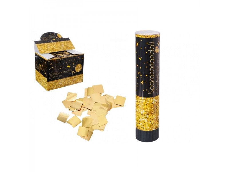 CANNON SPARACORIANDOLI 30CM QUADRETTO ORO 6-8 MT - L'Officina