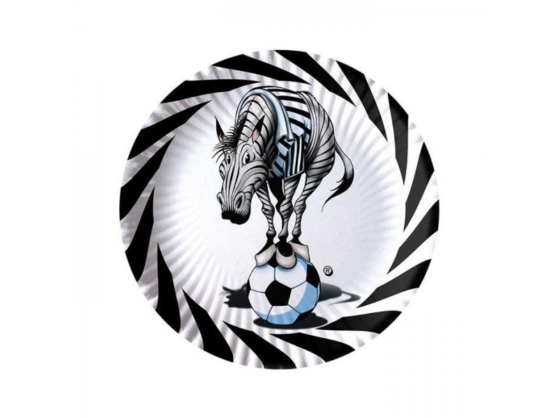 10 PIATTI ZEBROTTO BIANCONERO CM.18 - L'Officina delle feste