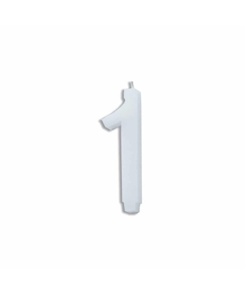 NUMERO  1  BIANCO H 12 CM