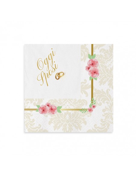 20 TOV.LI CM25X25 ROMANTIC WEDDING - L'Officina delle feste