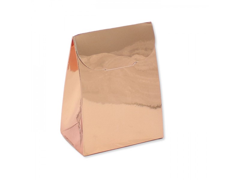 25 SCAT.SACCHETTO ROSE GOLD METAL CM.6X8X3,5 - L'Officina delle