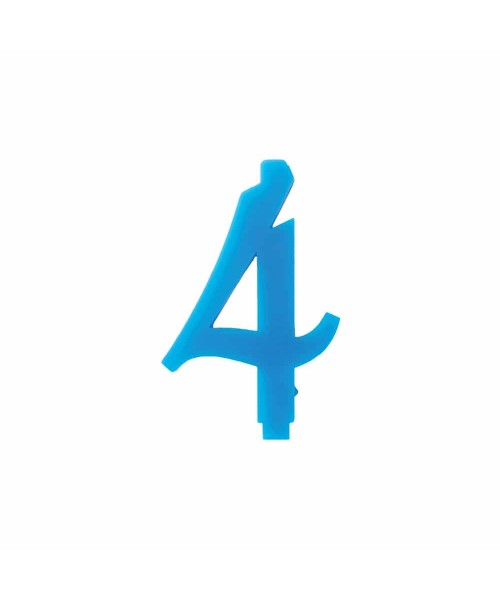NUMERO  4  CELESTE H 12 CM