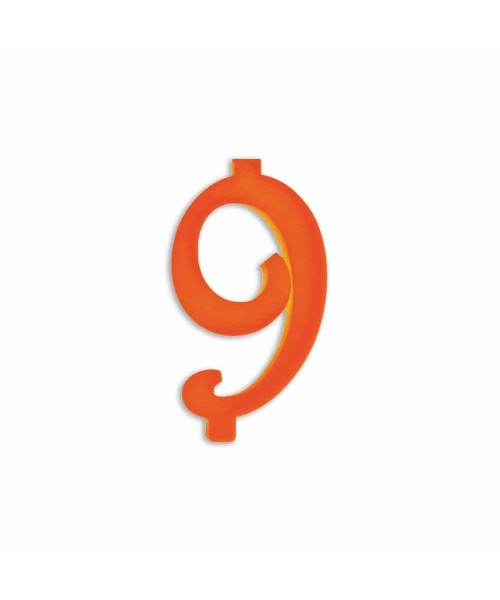 NUMERO  9  ARANCIO H 12 CM