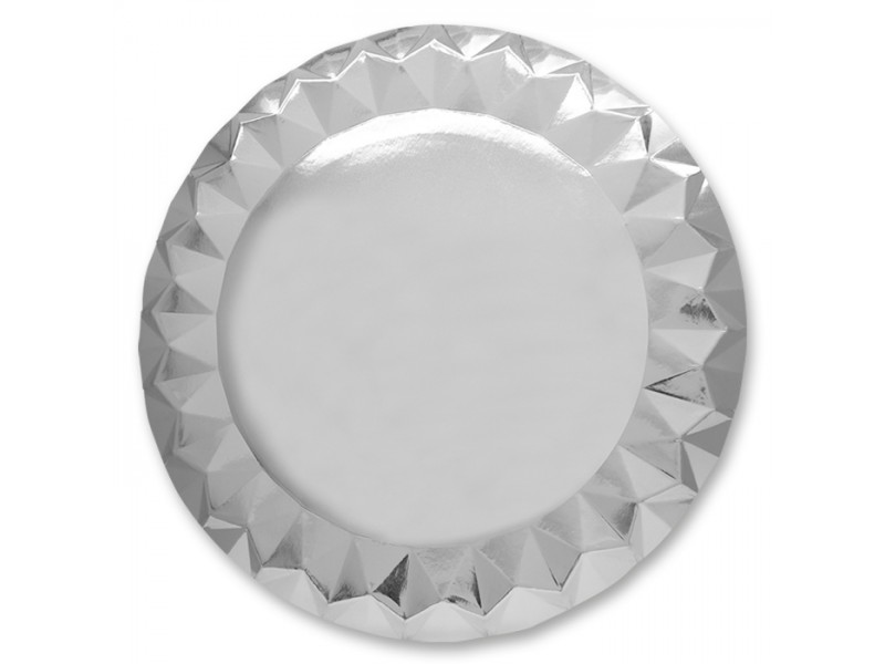 5 SOTTOPIATTI DIAMANT CM.32 SILVER - L'Officina delle feste