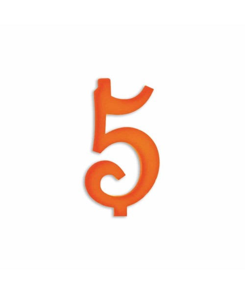 NUMERO  5  ARANCIO H 12 CM