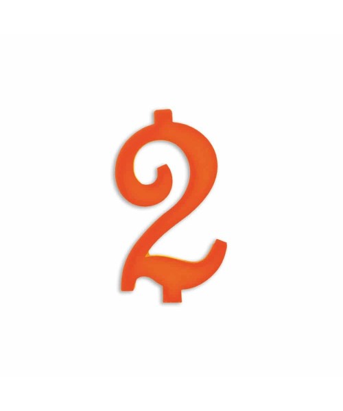 NUMERO  2  ARANCIO H 12 CM