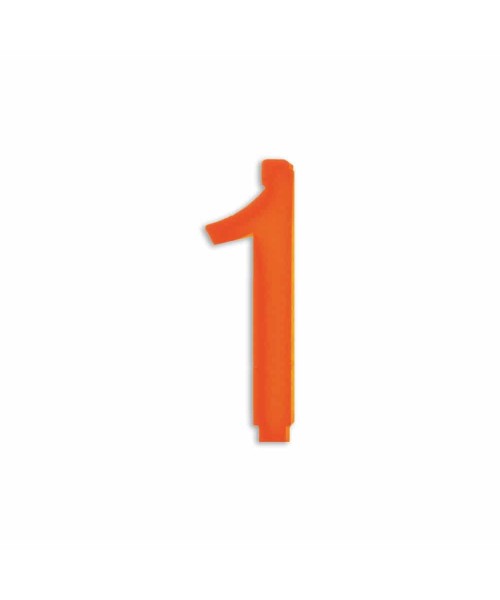 NUMERO  1  ARANCIO H 12 CM