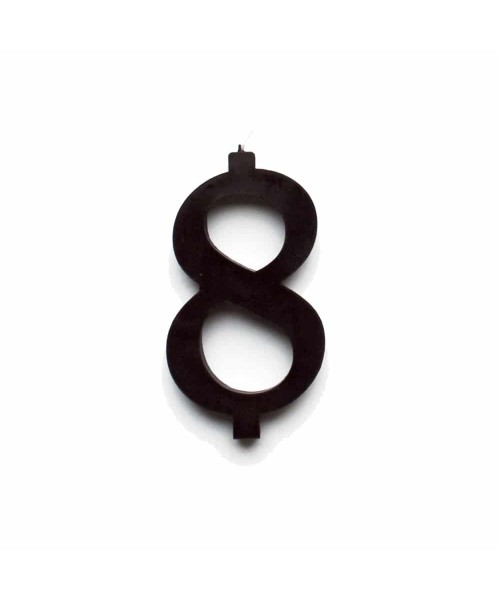 NUMERO  8  NERO H 12 CM
