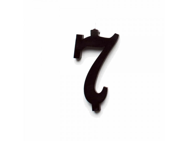 NUMERO  7  NERO H 12 CM