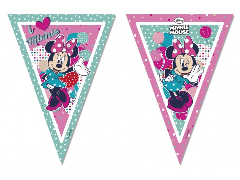 BANDIERINE PLASTICA MINNIE DOTS 2,3 MT - L'Officina delle feste