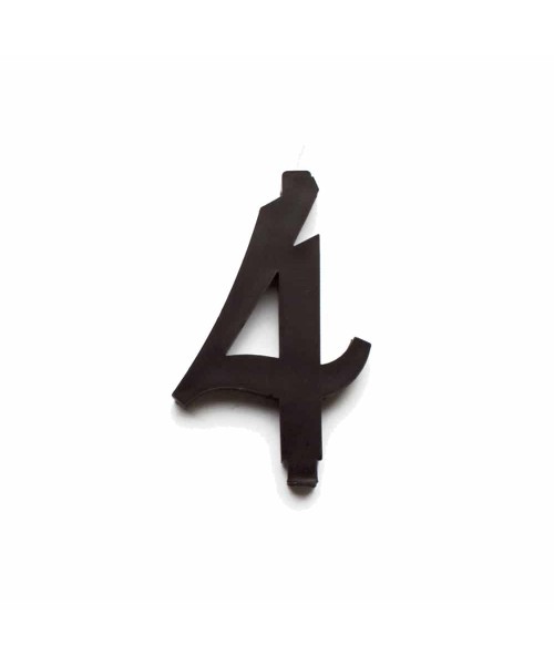 NUMERO  4  NERO H 12 CM