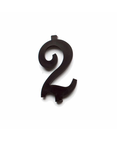 NUMERO  2  NERO H 12 CM