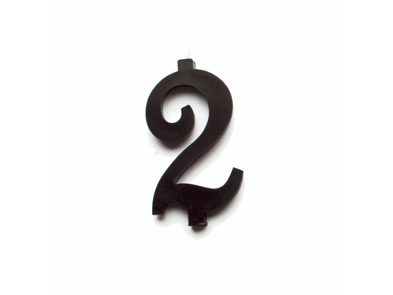 NUMERO  2  NERO H 12 CM