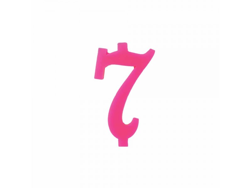 NUMERO  7  FUCSIA H 12 CM