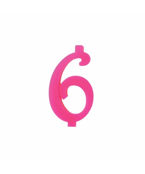 NUMERO  6  FUCSIA H 12 CM